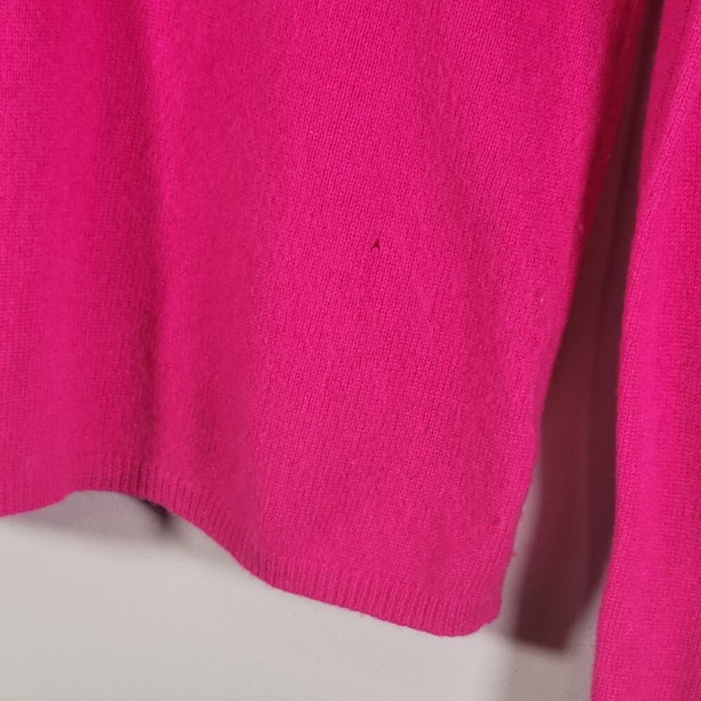 Charter Club Pink 100% Cashmere V-Neck Sweater M Soft Luxury Knit Flawed - Picture 4 of 9
